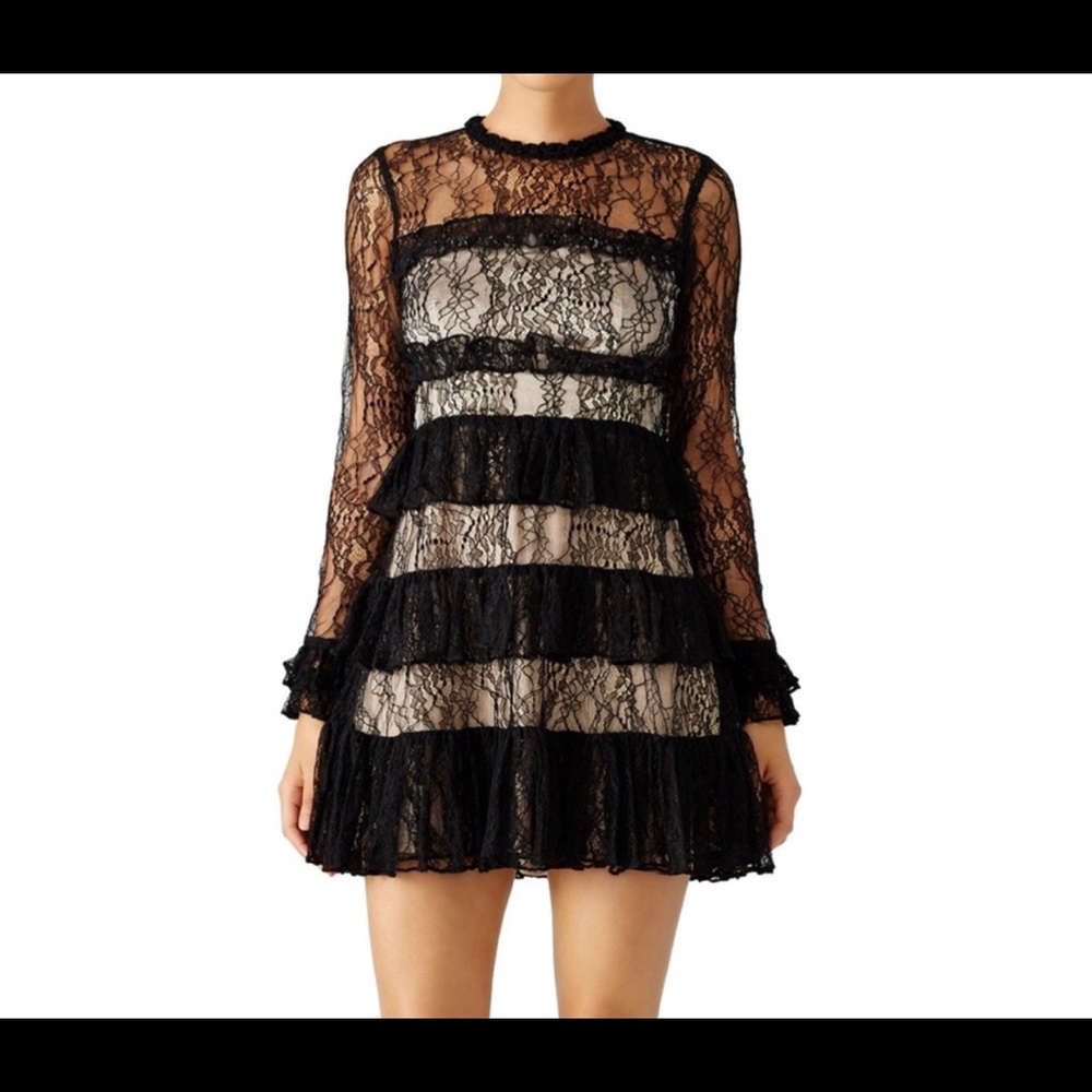 Alexis Black Lace Mini Dress
